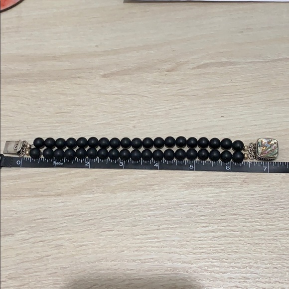 Antique Pearl Black Onyx Bracelet - Picture 4 of 4